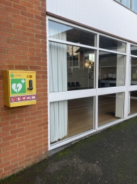 Defibrillator, Village Hall location