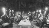 Soldiers living in one of the huts at Woldingham Camp 1915 now The Garden Village