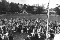VE Day Service on The Green 1945